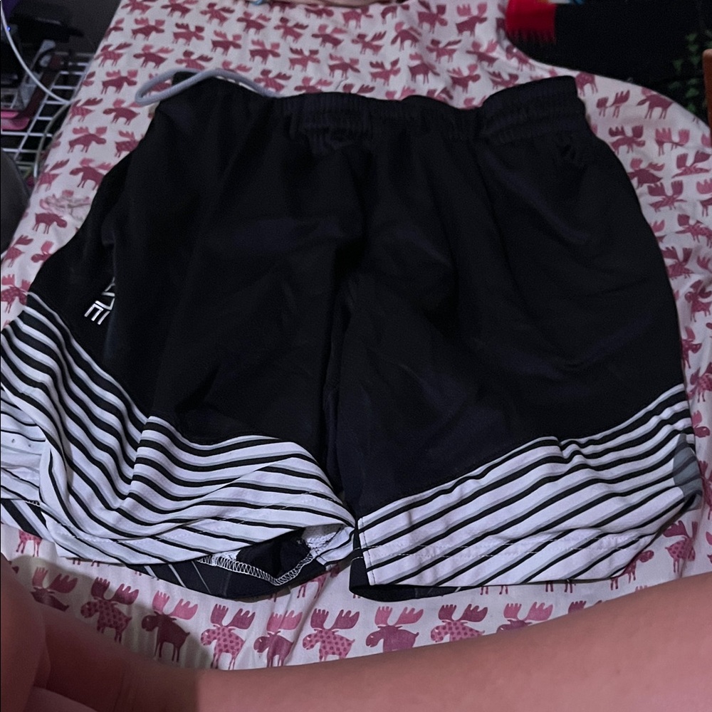 Nike Black Dri-FIT Shorts with White Accents